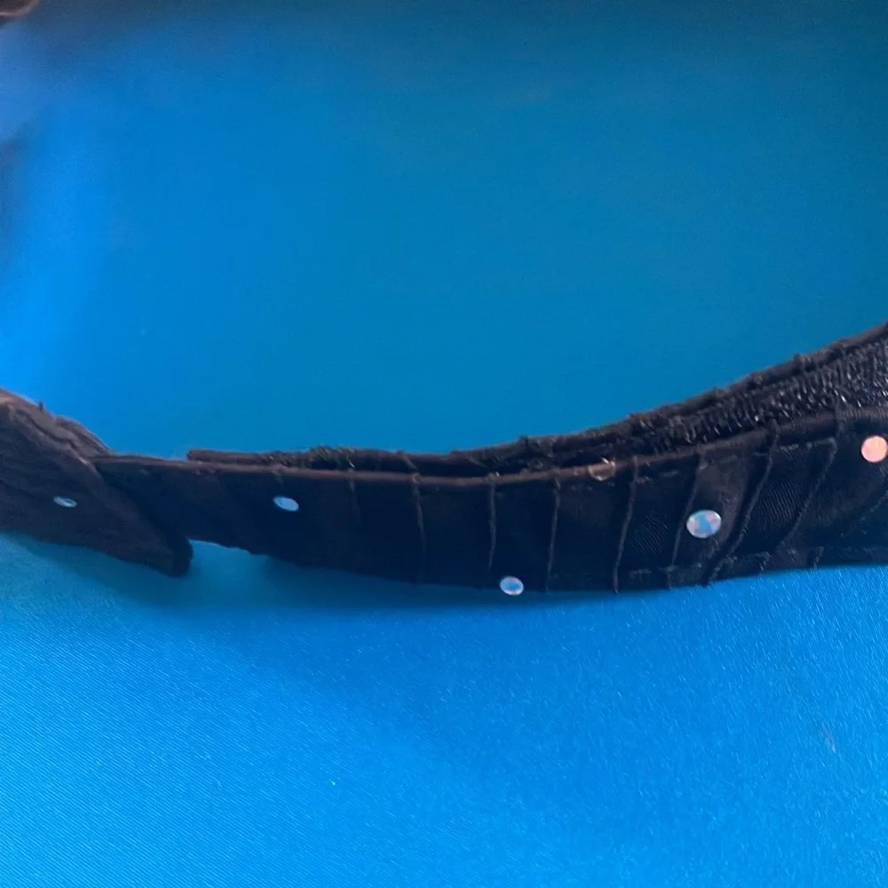 FINAL MARKDOWN Black Visor with decorative Accents